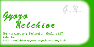 gyozo melchior business card